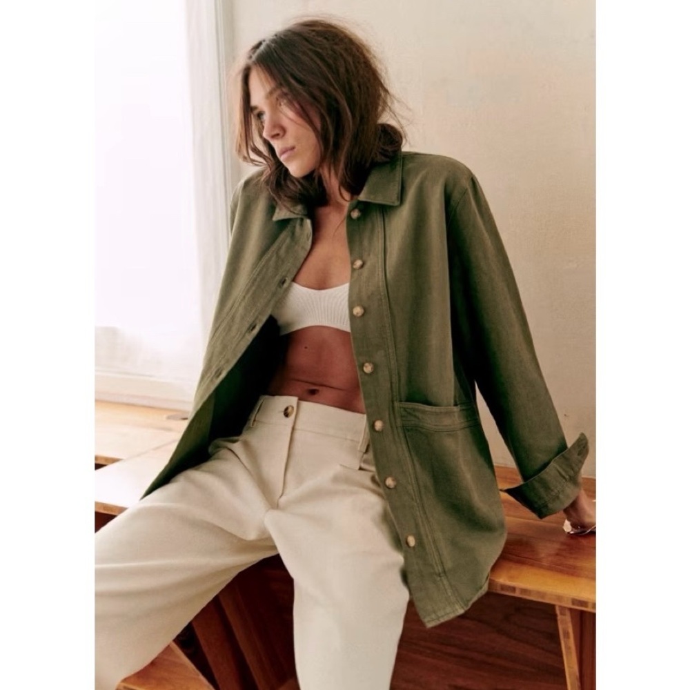 Sezane Will Jacket Khaki